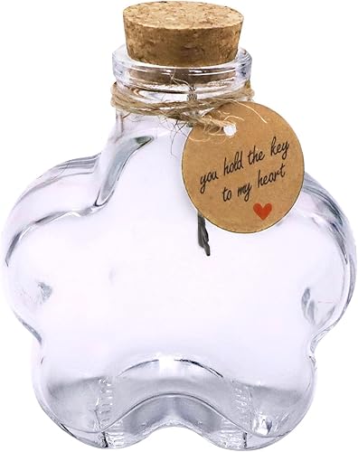 Botella para el día de San Valentín 1 tarro único en forma de flor decoración de gafas para el día de San Valentín botellas de deseos frascos de