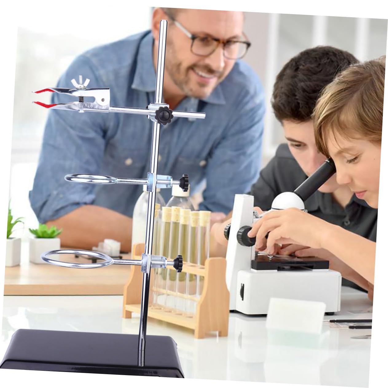VALICLUD Marco De Hierro Soporte De Laboratorio Material Metálico De Laboratorio Soporte De Embudo Abrazaderas Para Química