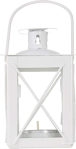 Miniatura 2 de Minifarol luminoso de color plateado con portavelas y vela de soja