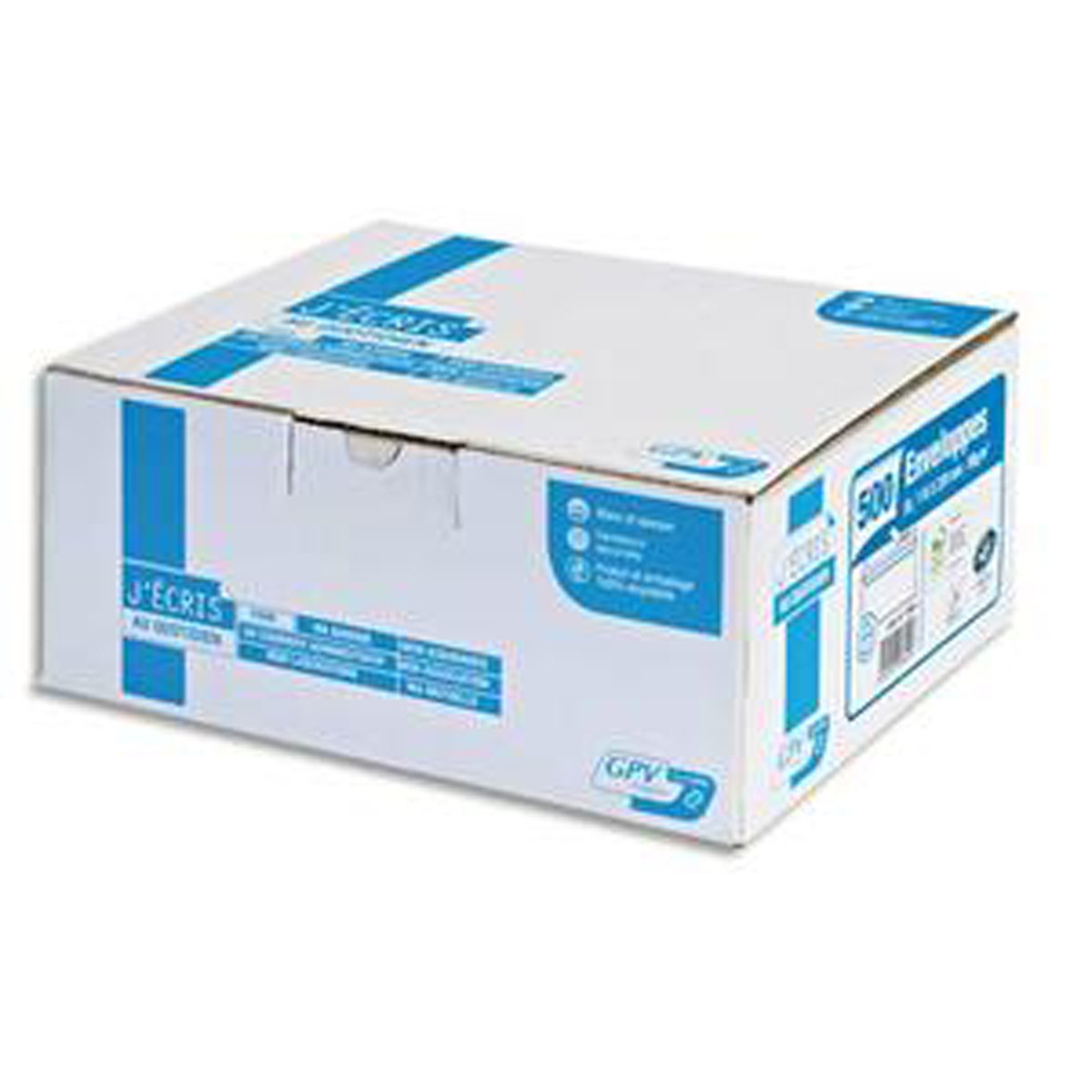 Boîte de 500 enveloppes C5 162x229mm blanches auto-adhésives fenêtre 45x100 NF & PEFC 90g