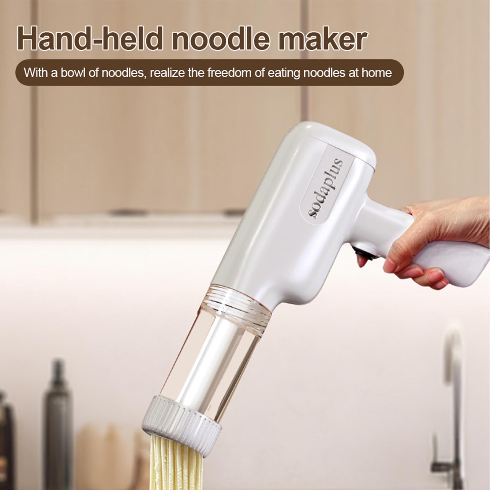 Máquina Eléctrica para Hacer Pasta, Fabricante de Fideos con 6 Troqueles, Máquina Portátil para Hacer Espaguetis una Gran Familia