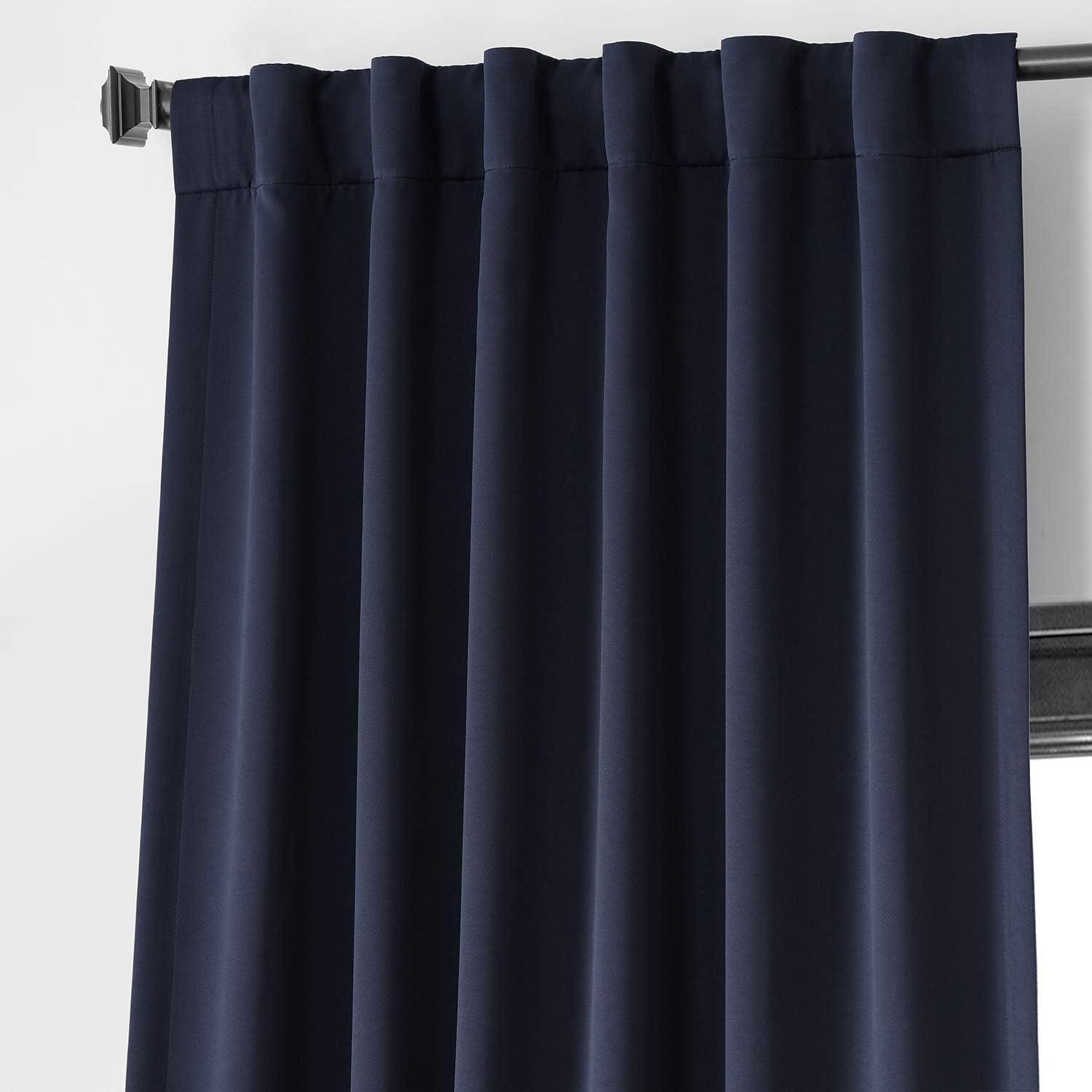 HPD HALF PRICE DRAPES 100% Blackout Curtains for Bedroom & Living Room 50 X 120 Performance Woven Solid Thermal Insulated Window Curtain (2 Panels), PWBO-193810-120, Grand Navy