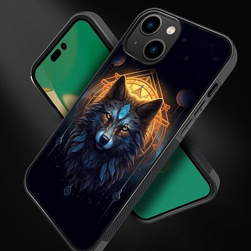 Miniatura 4 de Cvkoyhl Funda compatible con iPhone 13 Mini, diseño de lobo bajo el cielo estrellado para iPhone 13 Mini, fundas para hombres y mujeres, diseño de