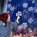 HESTYA 50 Pcs Large Snowflake Decorations Christmas Big White Hanging Snowflakes Ornaments, Plastic Snow Flakes Winter Indoor Outdoor Christmas Tree Window Crafts Holiday Decor (2.3/4.3/6/ 7 Inch)