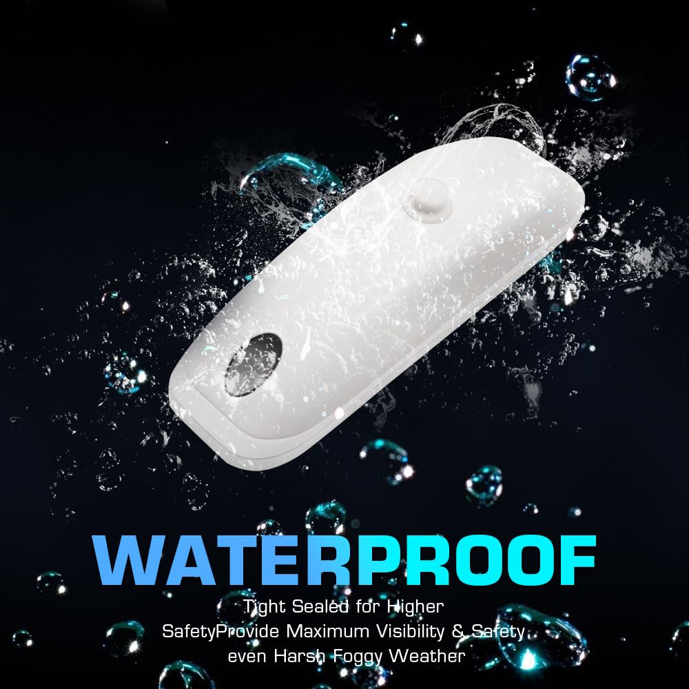 2 piezas de advertencia antifatiga de coche, luz de controlador remoto, lámpara anticolisión trasera, ayuda de gran velocidad, cañones láser, luces intermitentes (blanco)