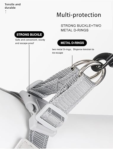 Miniatura 6 de DUOMM - Arnés para perro sin tirones, acolchado de malla reflectante para cachorro, arnés ajustable cómodo y de fácil ajuste, para perros pequeños,