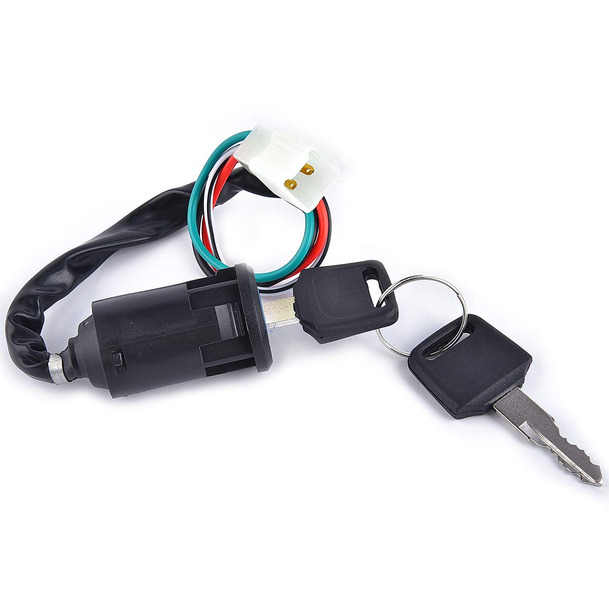 Buy 4 Wires Ignition Switch Key Set with Dust Cap Replacement for 50cc