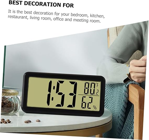 LED Digital Alarm Clock with Photosensitive Display for Kitchen Office