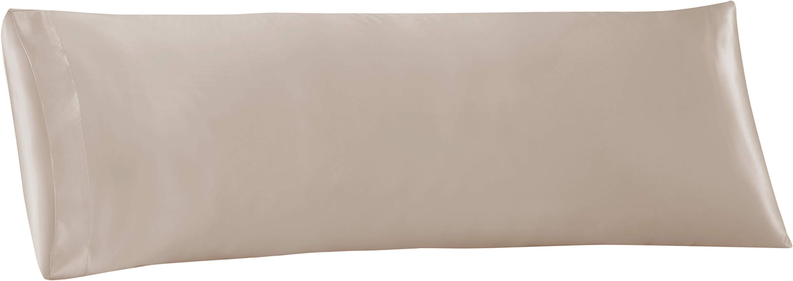 EXQ Home Satin Body Pillow Pillowcase Camel Super Soft Silk Pillowcase, Body Pillow Cover with Envelope Closure (20"x54")