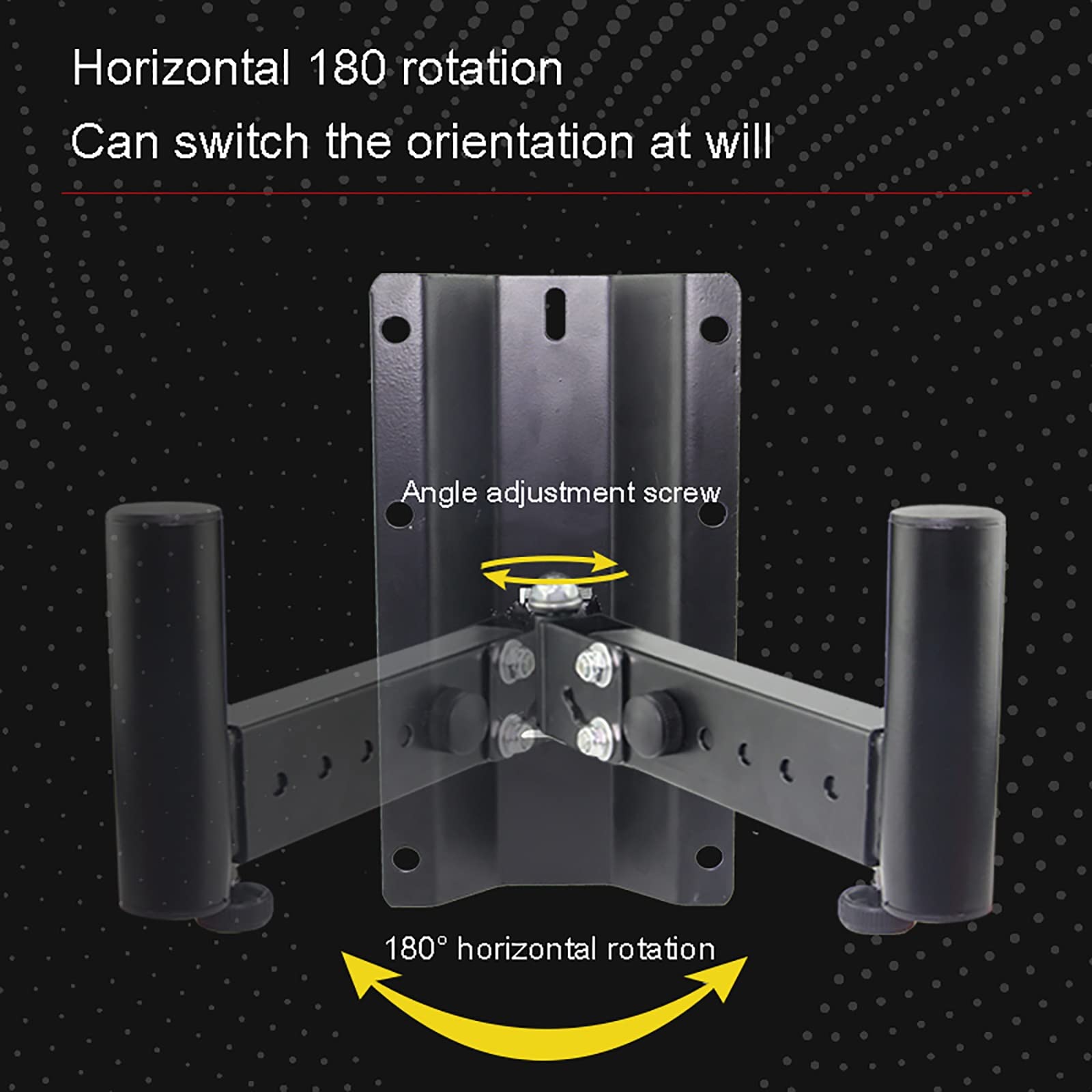 TEmkin Soporte para Altavo,Soportes de Montaje en Pared para Altavoces, Soportes metálicos Resistentes de 110 Libras, Ajuste telescópico, Giro de 180 Grados, para instalaciones de Altavoces PA