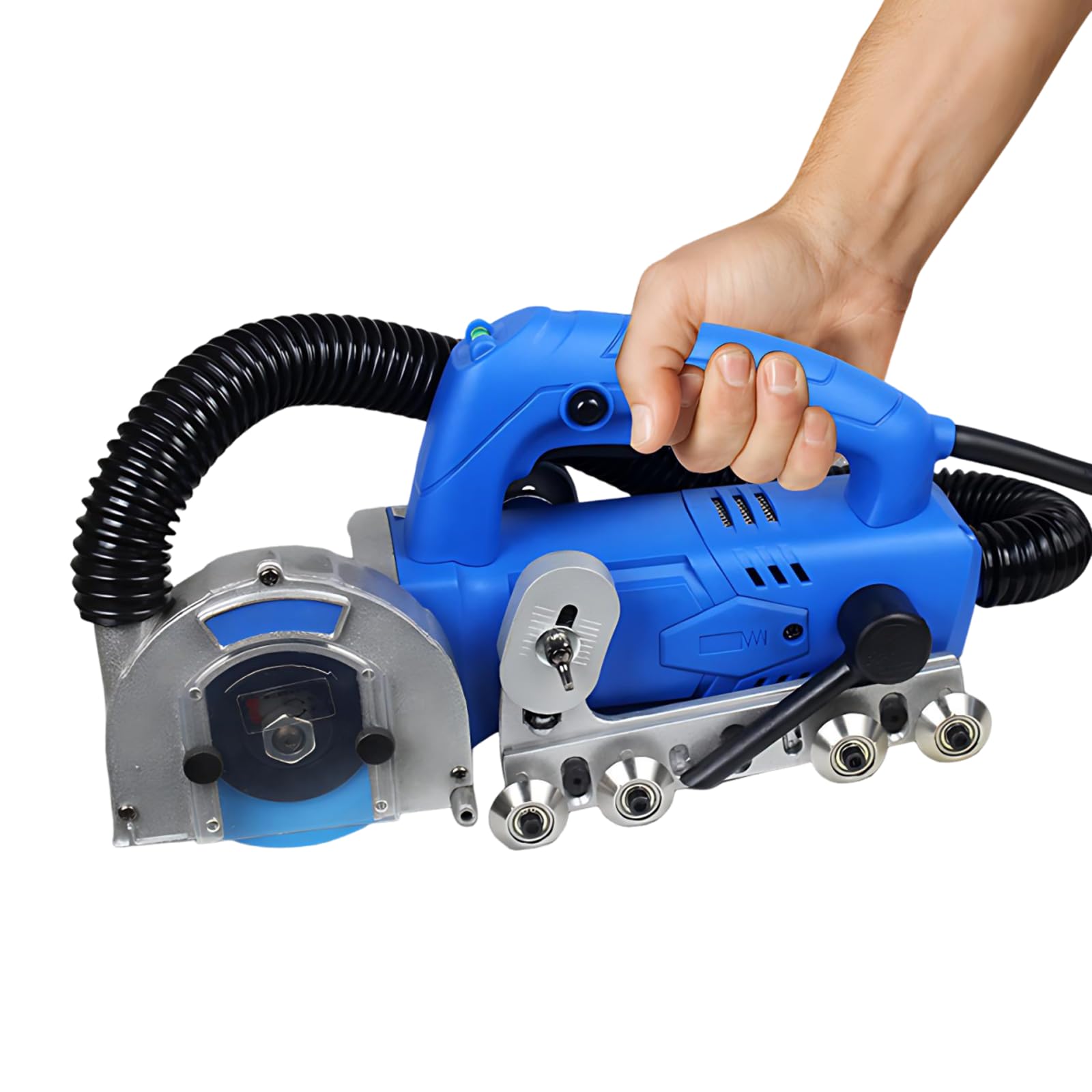 CIELOBLOEN Floor Grout Cleaner Machine, 1200W 9000r/min Electric Tool to Remove Old Grout and Cement, with 1.2mm Blade + Storage Case + Round Washers, for Tile Cleaning A