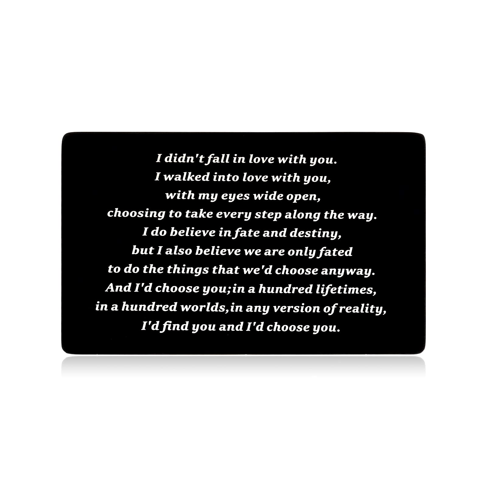 PerleddomAnniversary GIF for Men Women Fathers Day Gift for Husband Gift for Him I Love You Gifts for Him Husband Sentimental Keepsake Wallet Card for Gifts for Engagement Gifts for Couples Groom Men from Wife