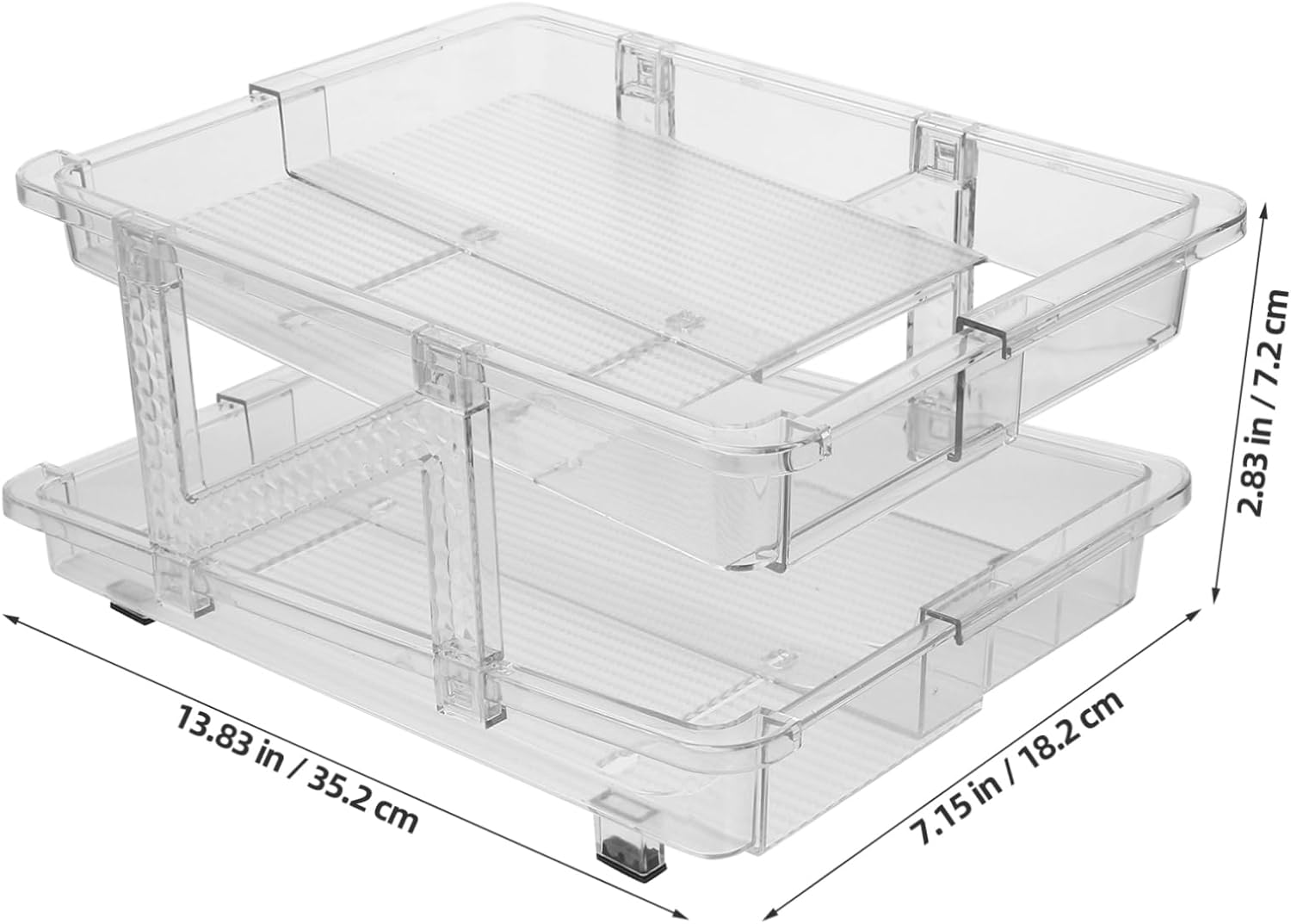 Cabilock Double-layer Expandable Refrigerator Can Organizer Automatic Positioning Beverage Storage Bin for Soda Cans for Kitchen Cupboard and Pantry Organization
