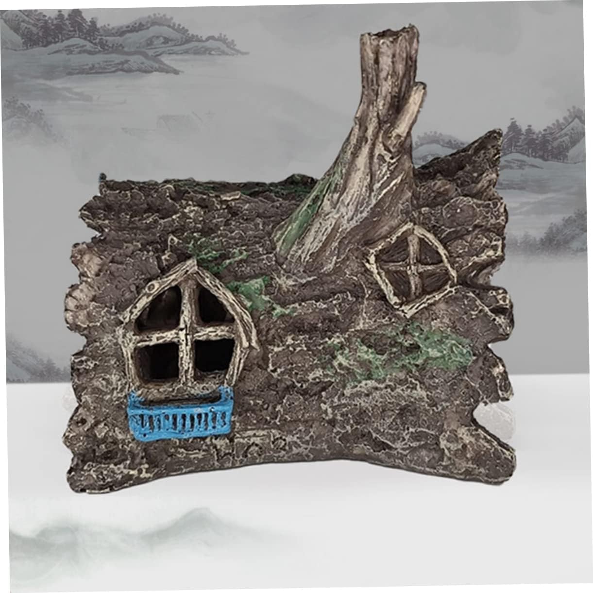 5pcs Aquarium Breeding Hole Aquarium Volcano Ornament Fish Tank Log Aquariums Driftwood for Fish Tank Fish Shelter Cave Coral Small Aquarium Artificial Fish Ho