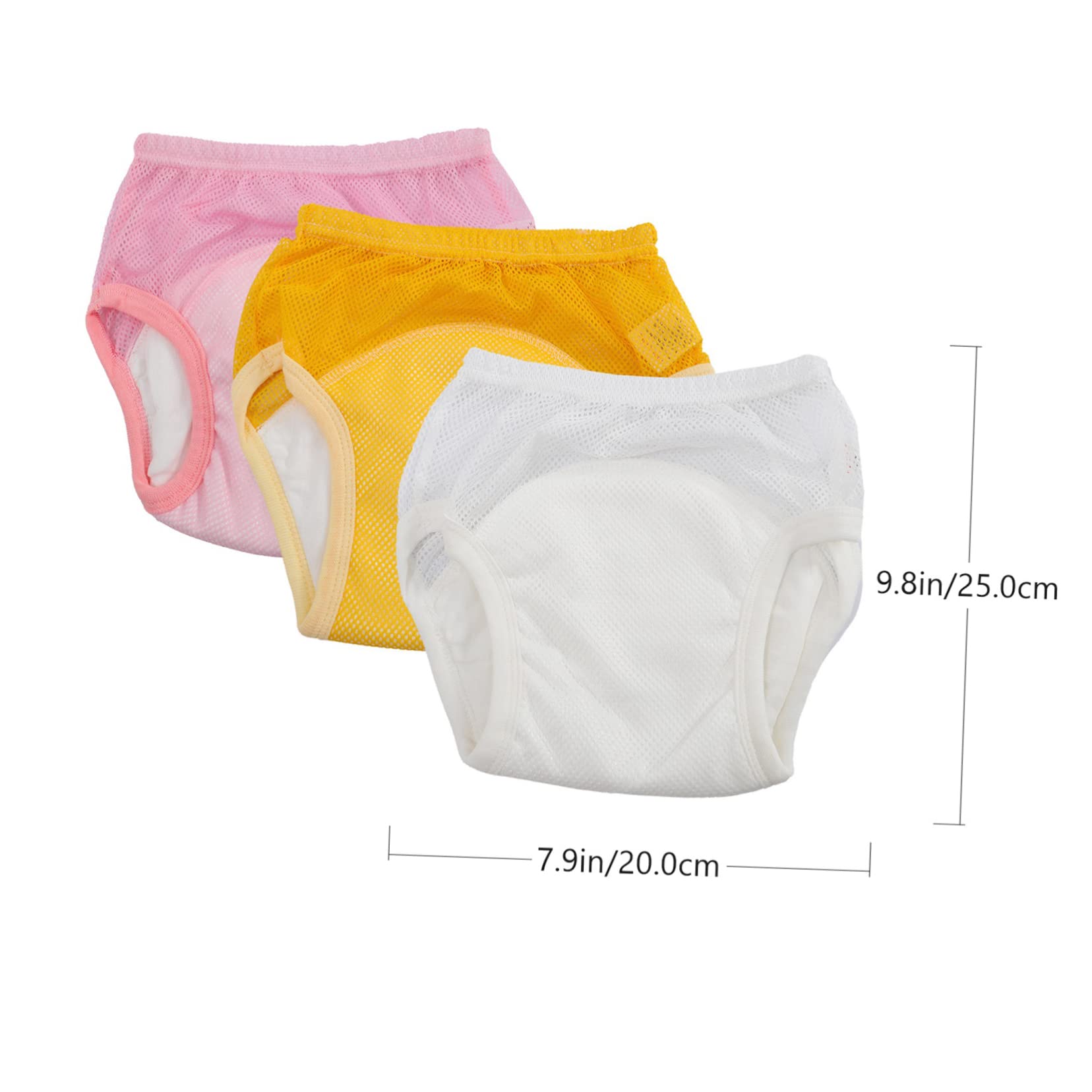 KOMBIUDA 3pcs Breathable Cotton Potty Training Pants for Washable and Reusable Training Underwear with Comfortable and Skin Friendly