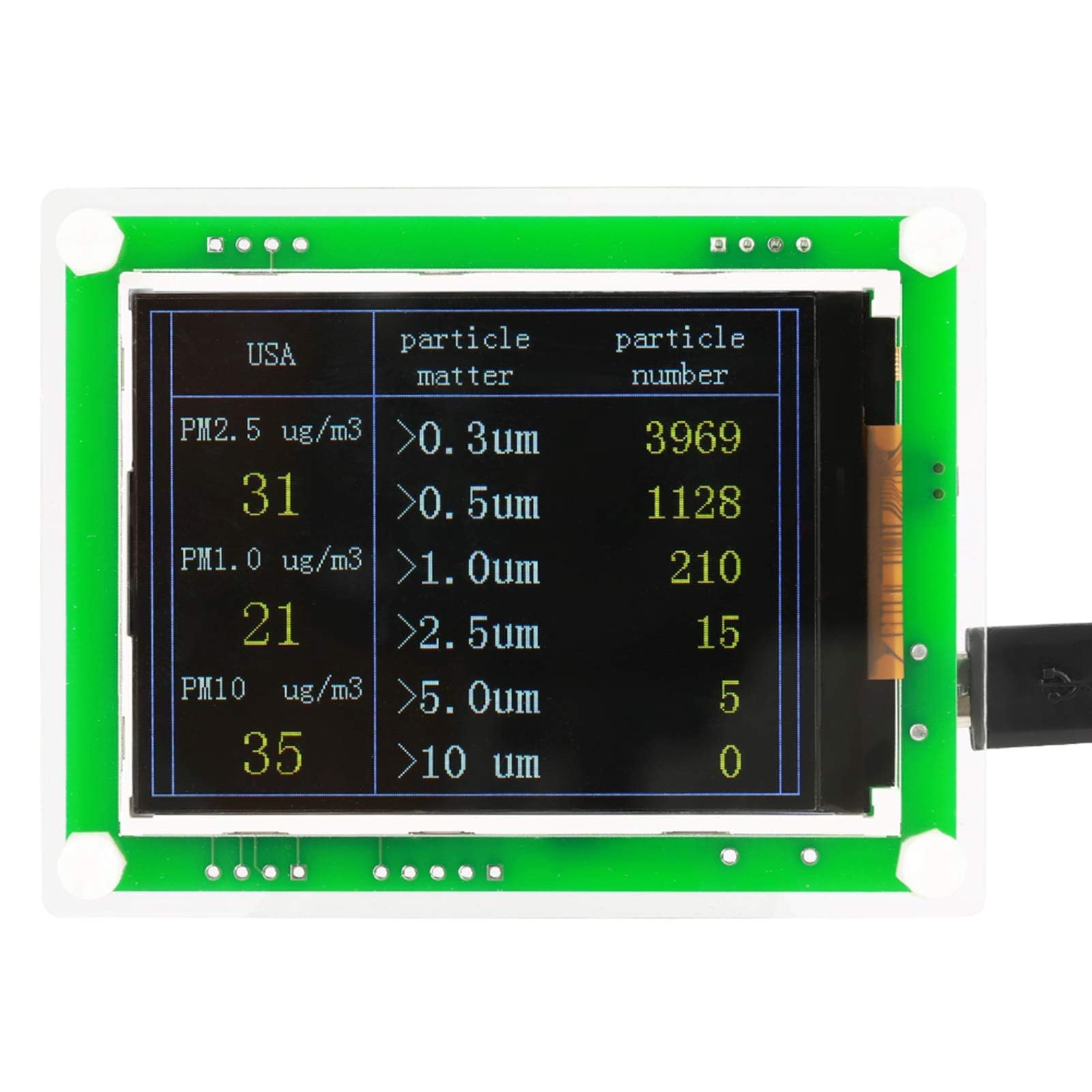 Monitor Digital de Calidad del Aire del Coche PM2.5 Detector de Calidad del Aire del Coche Digital Medidor de Prueba Monitor de Gas para el Hogar Medidor de Prueba Monitor de Gas para el Hogar