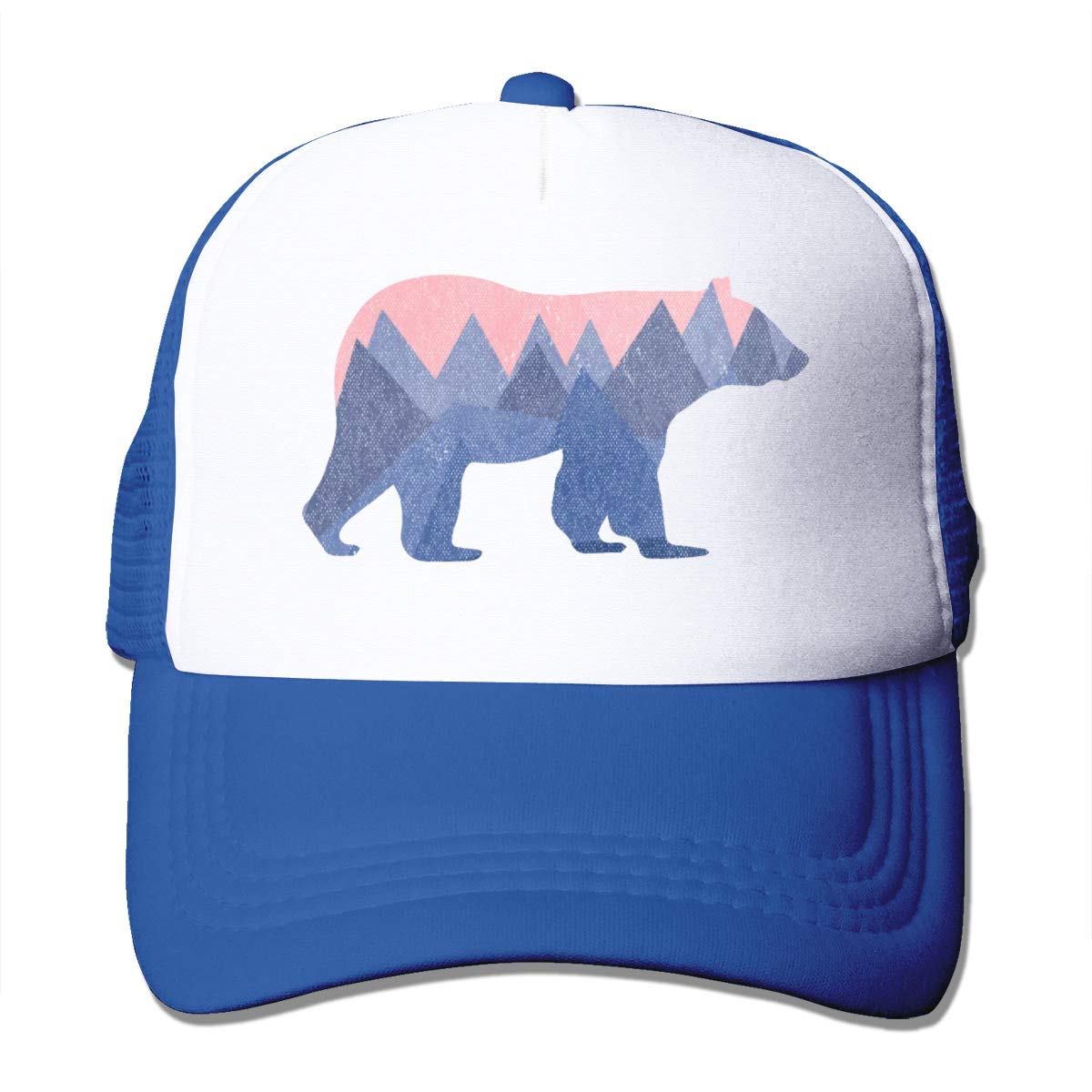WaldealBoys and Girls 3-8 Year Old Bear Mountain Youth Toddler Mesh Hats Baseball Trucker Cap