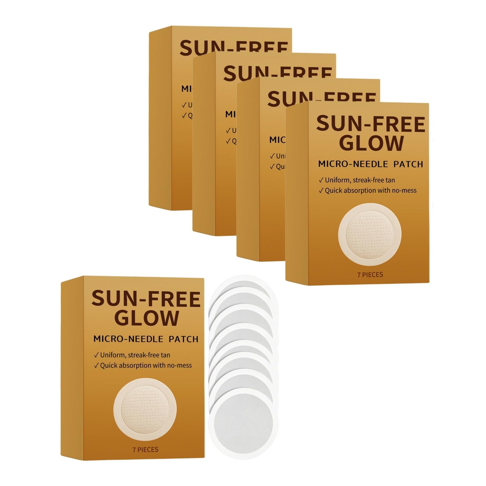 7 sztuk plastrów Microdart samoopalenizny, Sun-Free Glow Sunless Bronzing