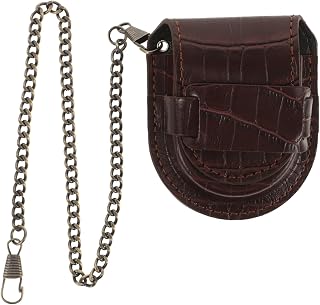 SOIMISS Estuche Para Reloj De Bolsillo De Cuero Pu Protector De Caja Color Marrón Para Guardar y Mostrar Relojes De Pulsera Antiguos Obsequio Clásico Para Hombres y Mujeres