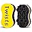 2Pcs Yellow Curl Sponge Set for Men & Women - Small Holes Design, Two-Sided for Natural and Black Hair Styles, Twist Sponge Brushes
