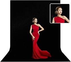 BEIYANG 5X10FT Black Velvet Backdrop Screen, Pure Black Background Scree...