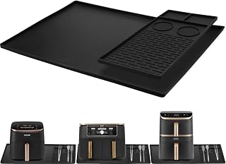 Heat Resistant Air Fryer Underlay Mat, Kitchen Counter Cover, Hot Air Fryer Accessories, Silicone Mat for Ninja, Philips, Cosori, Russell Hobbs Airfryer Accessories