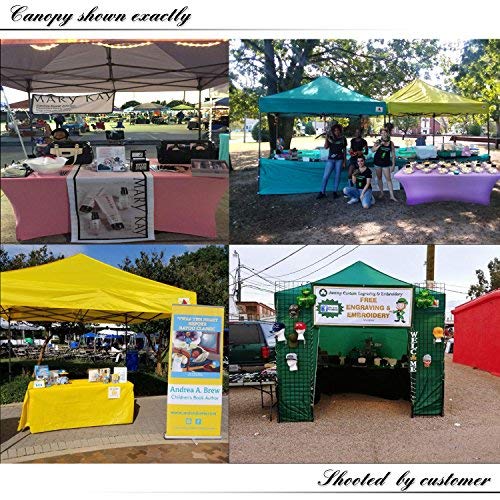 Abccanopy 30+ Colors Spandex Table Cover 6 Ft. Fitted Polyester Tablecloth Stretch Spandex Tablecover-Table Toppers(Open Back White) #TOP5