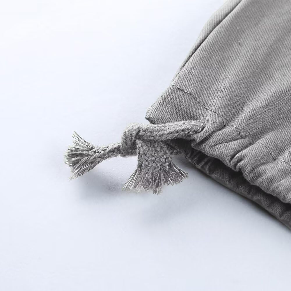 Cargo Uomo Pantaloni da Lavoro Uomo Pantaloni Uomo Multitasche Cotone Pantaloni Casual da Esterno Pantaloni Ranger Coulisse Elastico in Vita
