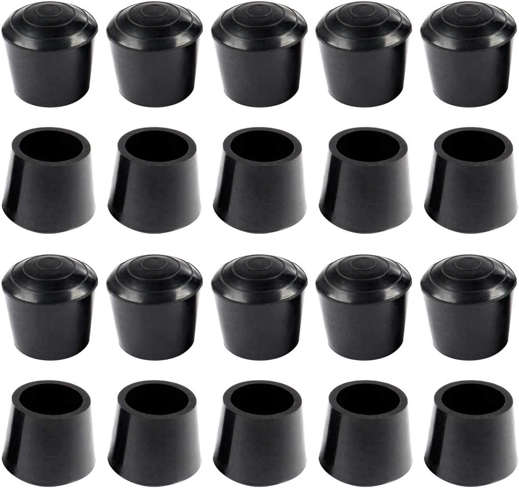 uxcell 20pcs Chair Leg Tips Caps 30mm 1 1/8 Inch Anti Slip Rubber Furniture Table Feet Cover Floor Protector Reduce Noise Prevent Scratches
