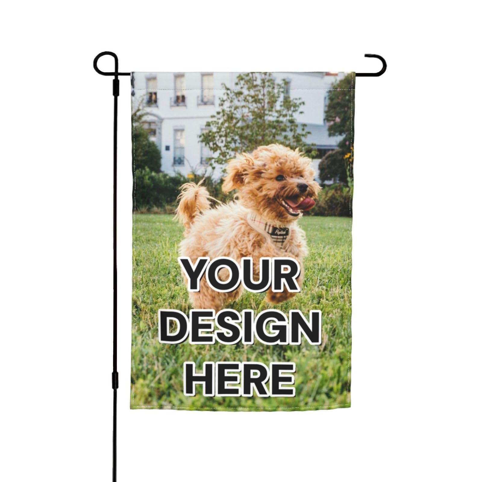 Custom Garden Flag 28x40 Inch, Personalised Garden Flags for Outside, Personalised Yard Flag with Photo Text, Customised Double Sided Garden Flag for Yard Lawn Porch (Garden Flag-28"x40")