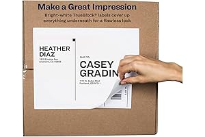 Avery 5165 TrueBlock Full-Sheet Mailing Labels, White, 8.5x11