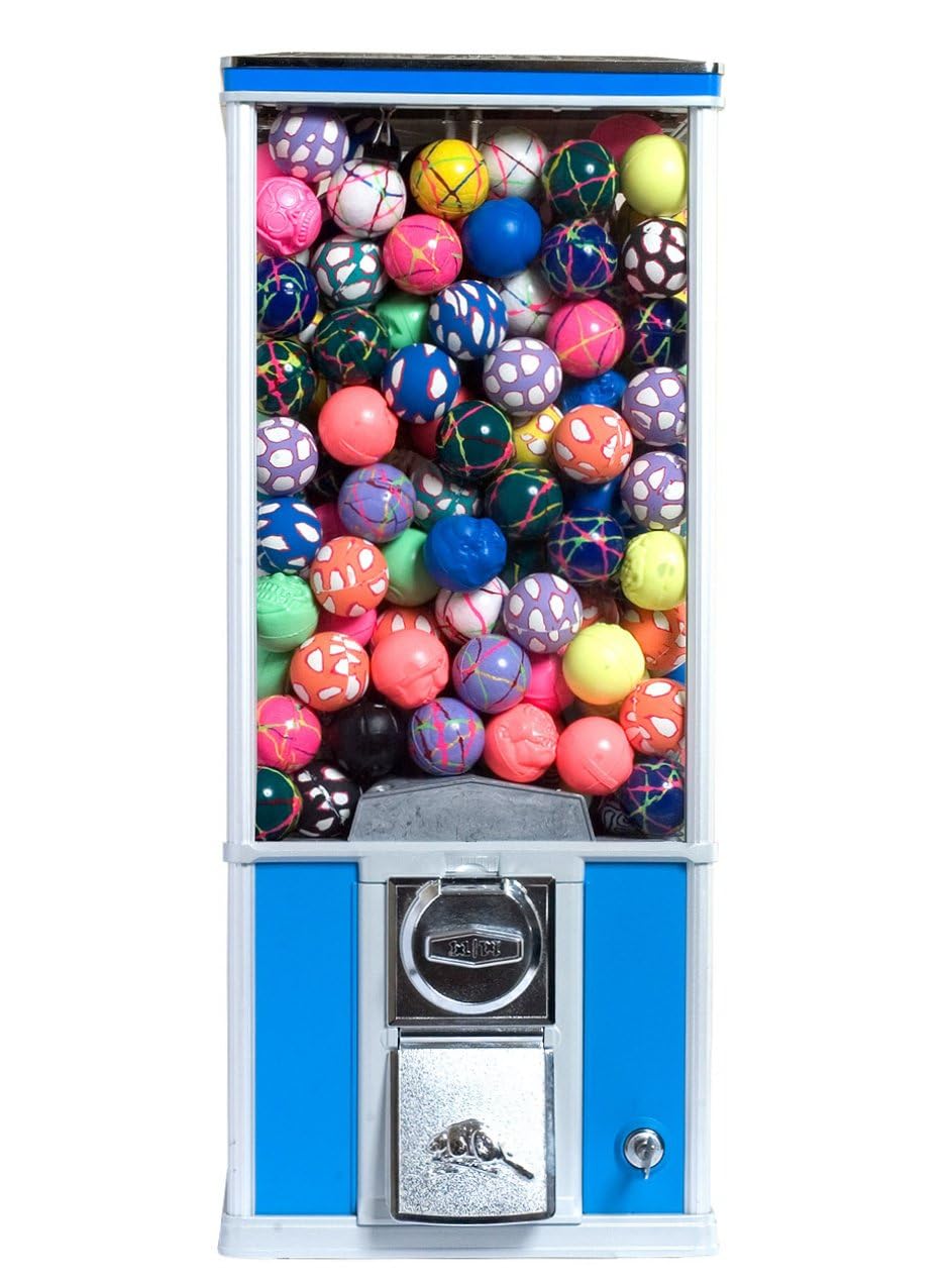 Vending Machine - Beaver Capsule Vending Machine - 26” Tall Prize Machine for 2” Inch Capsules with Beaver Coin Mechanism - Blue