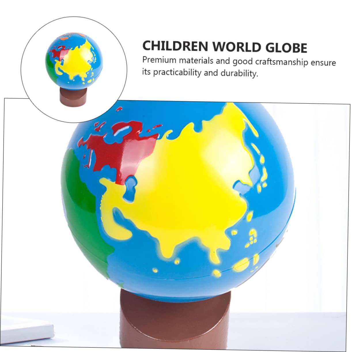 iplusmile Globo Terráqueo Base Juguete Educativo para Niños Superficie Lisa Estimulación Cognitiva Decoración Infantil