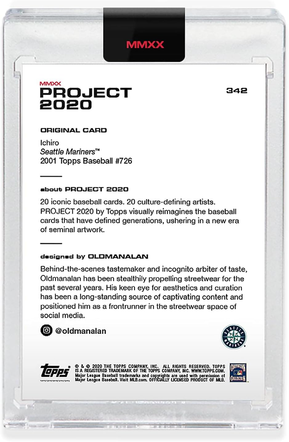 Topps Project 2020 Card 342-2001 Ichiro by Oldmanalan