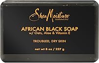 SheaMoisture Bar Soap for Troubled Skin African Black Soap Cleanser with Shea Butter 8 oz