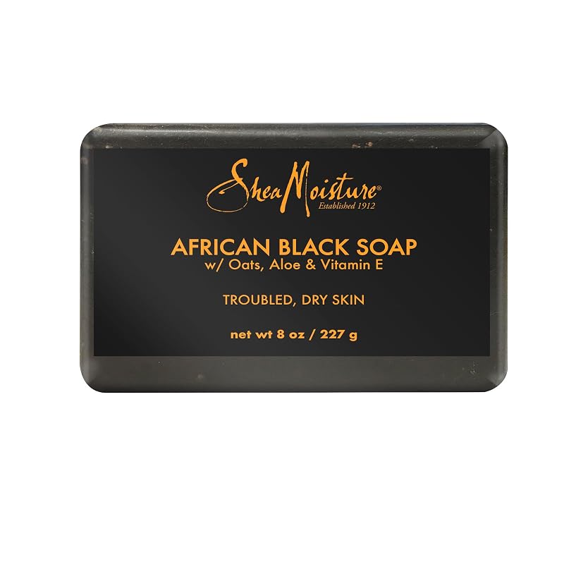 Sabonete em barra Shea Moisture African Black Soap com manteiga de karité, 230 g