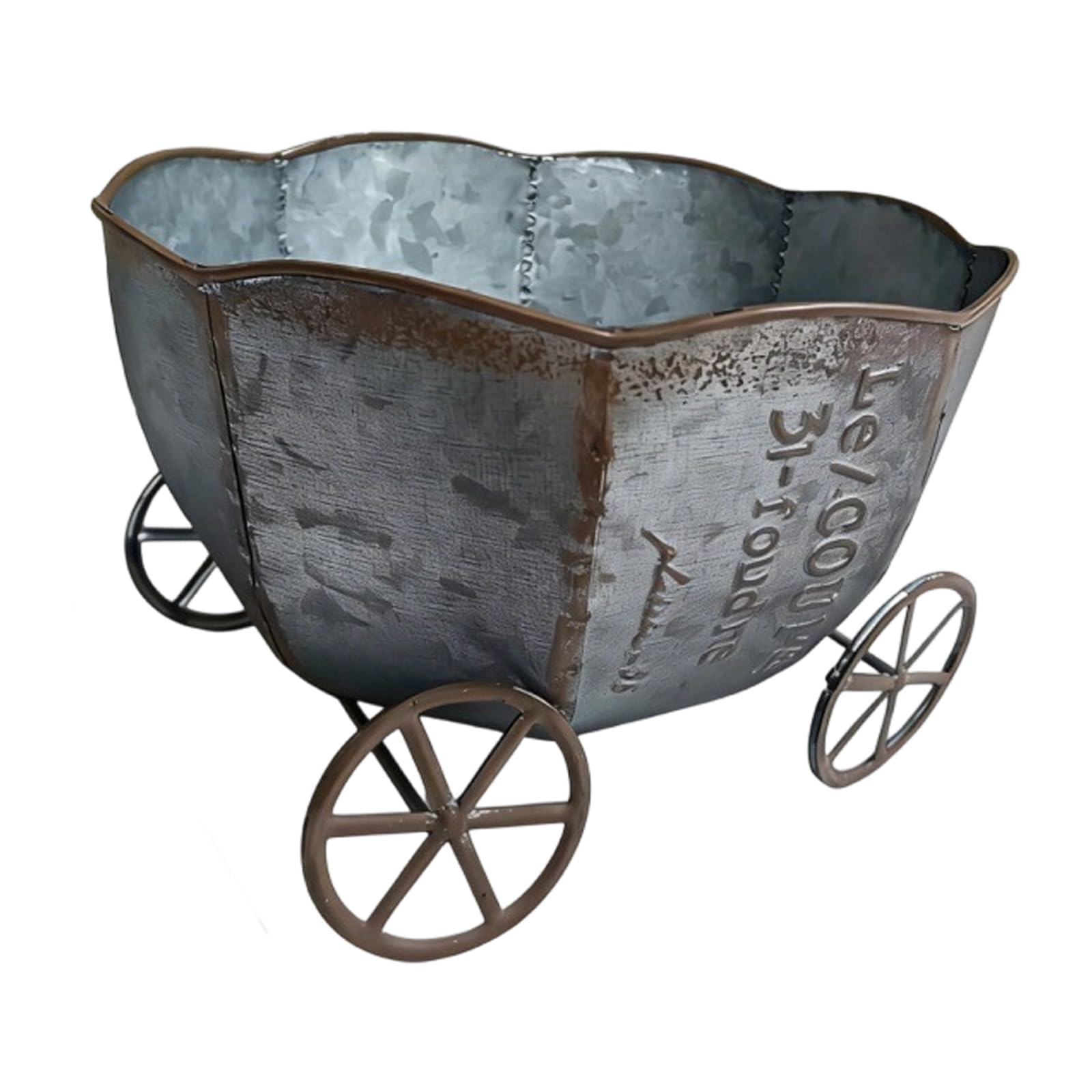YWLUUOO Iron Flower Container for Courtyard Garden Home Decor Movable Plant Container