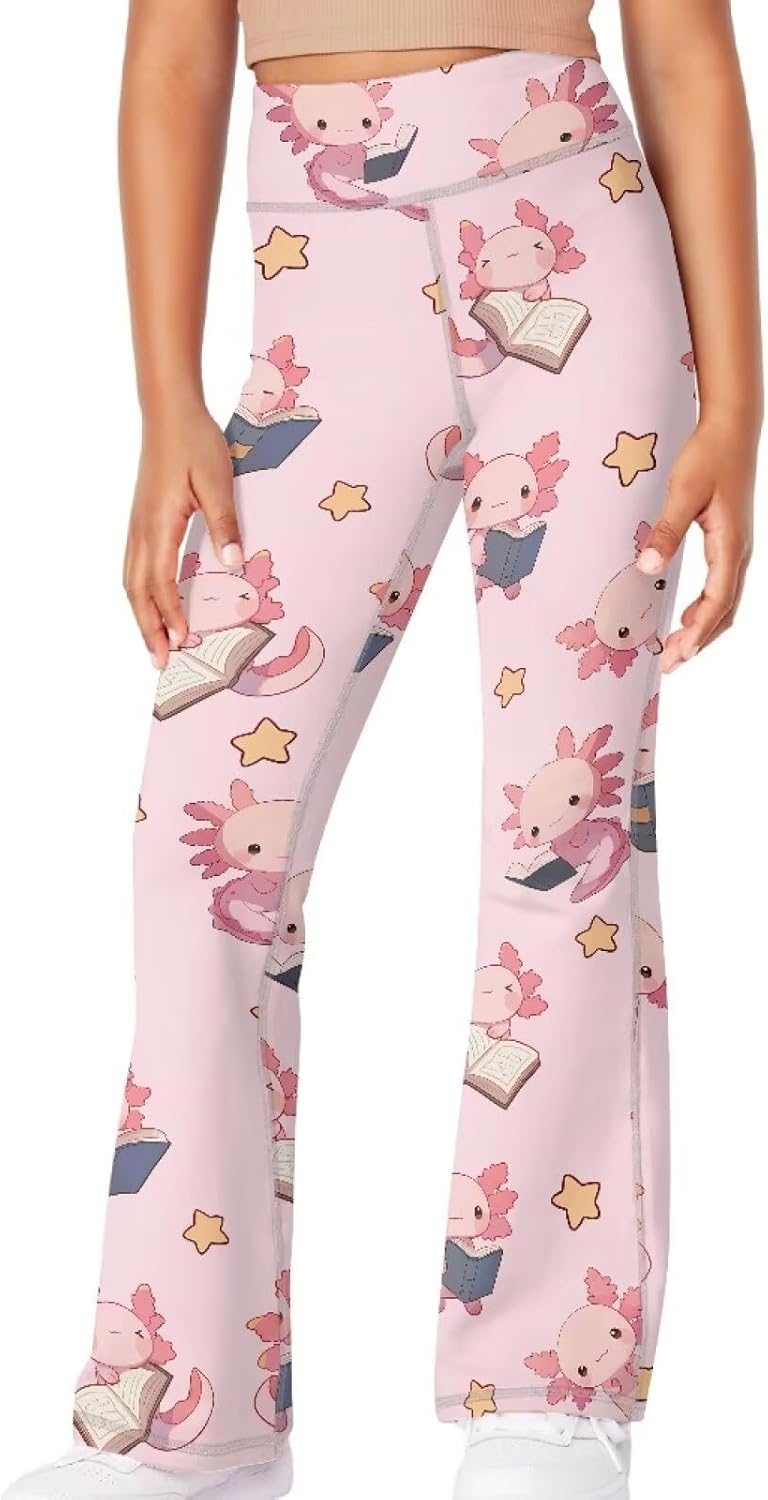 Girls Flare Leggings Cute Bell Bottoms for Teen Girls Wide Leg Sweatpants for 5-14 T