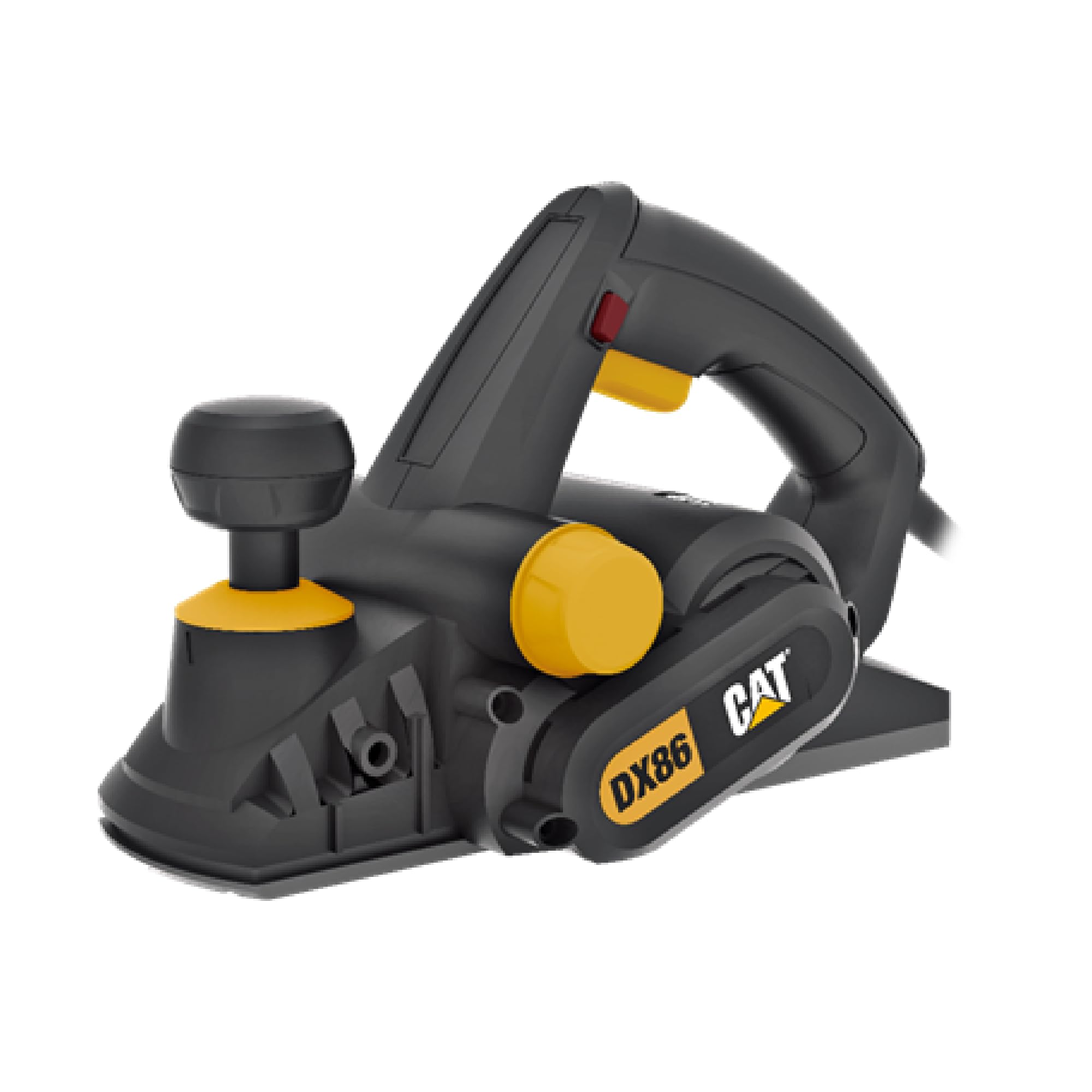 CAT DX86 82mm Hobelmaschine 900W, 16000 U/min, 3mm Schnitttiefe, beidseitiger Spanauswurf, Mikro-Tiefenverstellung, V-Nut-Aluminiumfußplatte