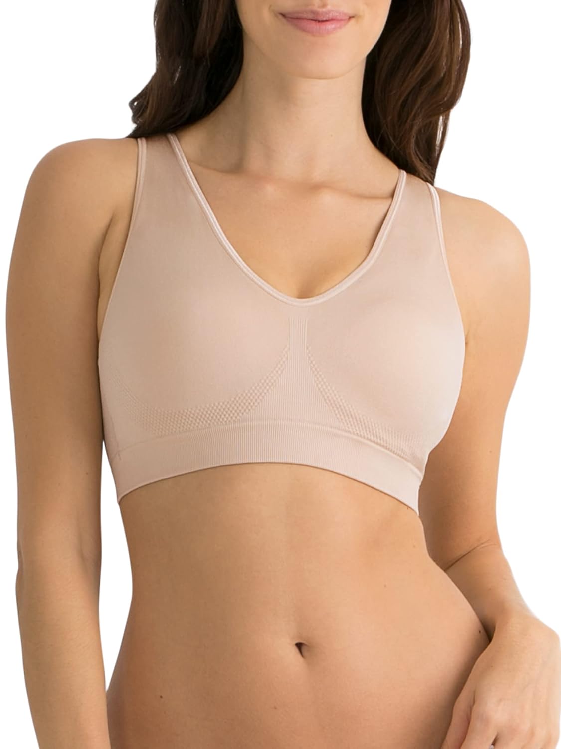 Fruit of the Loom Womens Seamless Pullover Bra Soft Stretch Fabric with Built-in Cups