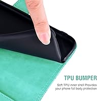 Vista 5 de Asuwish Funda de teléfono para Xiaomi Redmi 10A/9C Wallet Cases con protector de pantalla de vidrio templado, funda delgada con tapa abatible