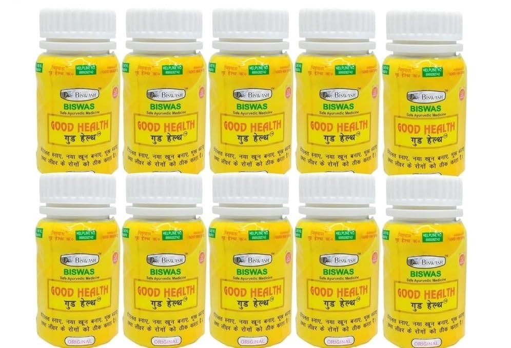 Truly Grow Dr Biswash Ayurvedic Good Health 50 Capsules (Pack of 10)