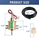 Universal Electric Fuel Pump Kit 12v 3-6 PSI Low Pressure with Fuel Filters 10 Hose Clamps 6.56 FT 5/16