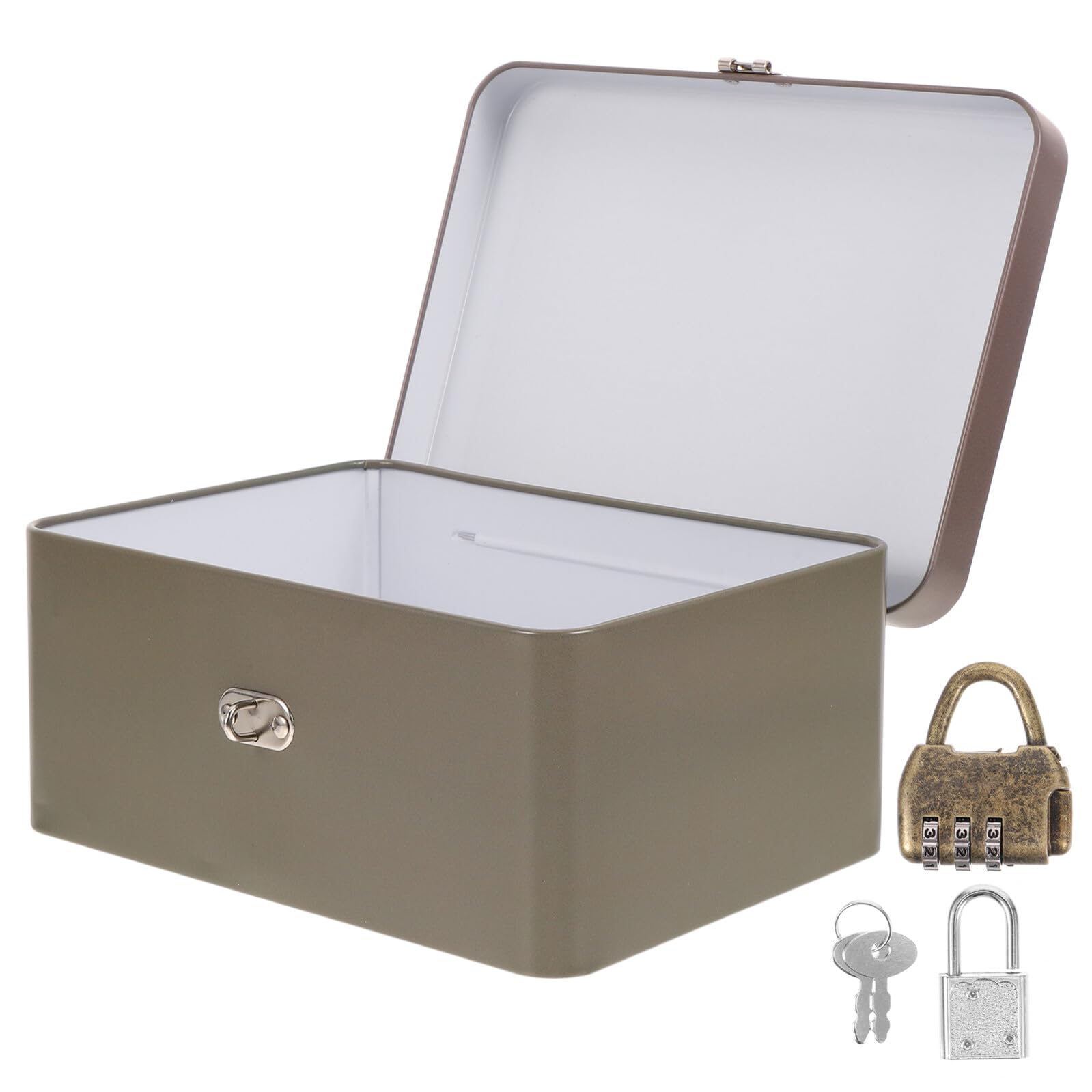 Caja para joyas con cerradura de combinación joyero estampado mediano