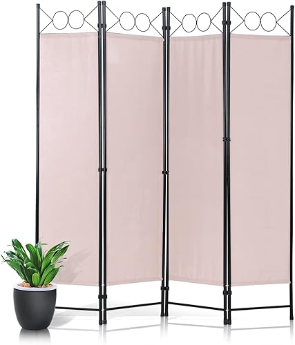 Miniatura 15 de Divisor de habitación, pantalla de privacidad plegable, 4 paneles, divisor de pared portátil, divisores de habitación para el hogar, oficina,