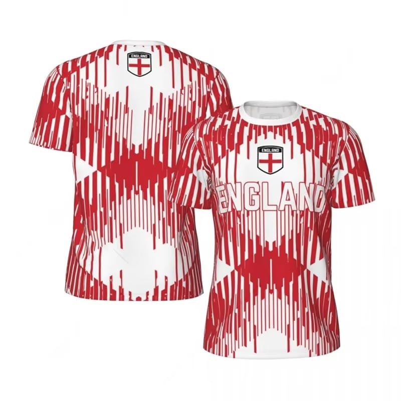 T-shirt foot Angleterre homme à manches courtes pour entraînement de sport