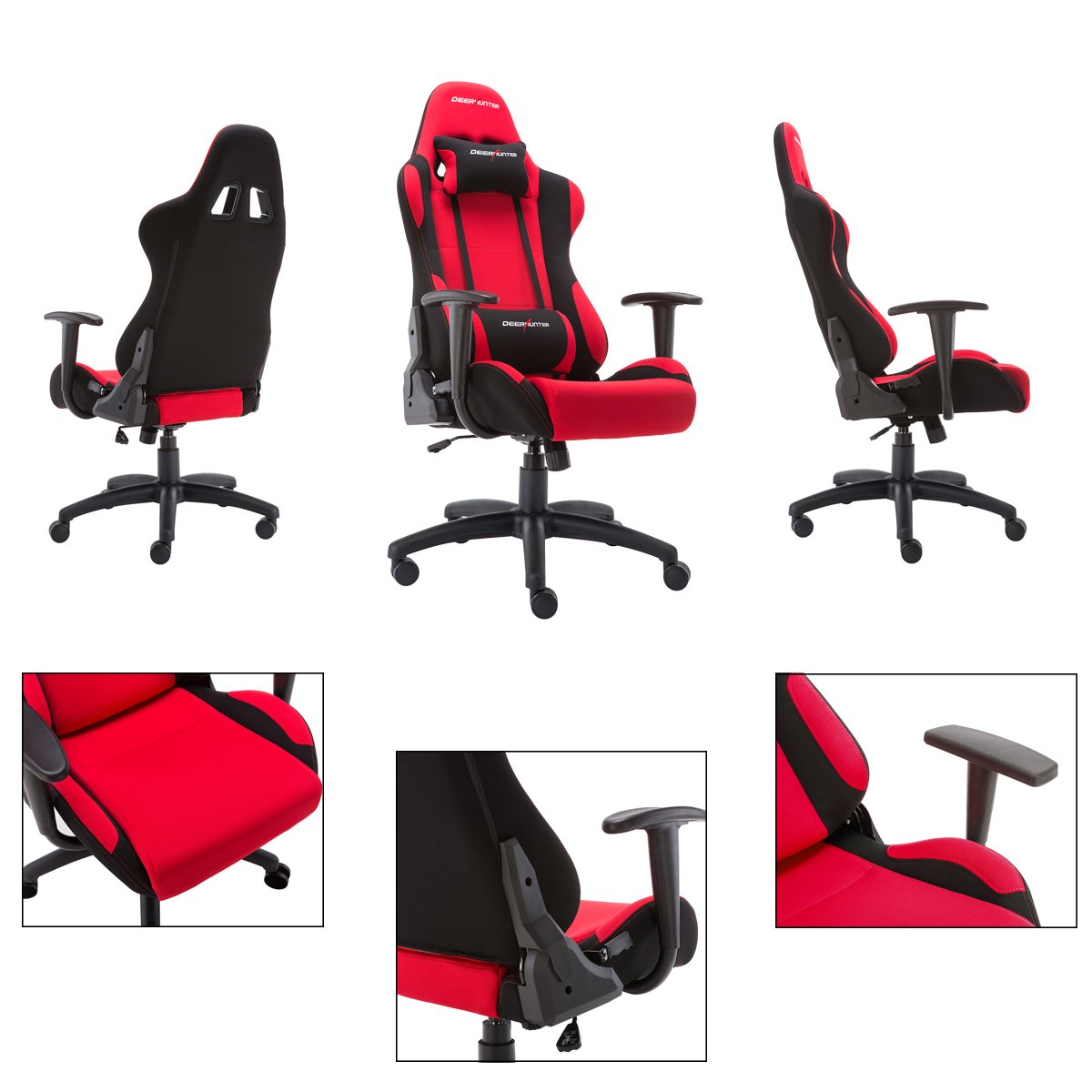 Deerhunter Gaming Chair Swivel Leather Office Chair Mesh Fabric