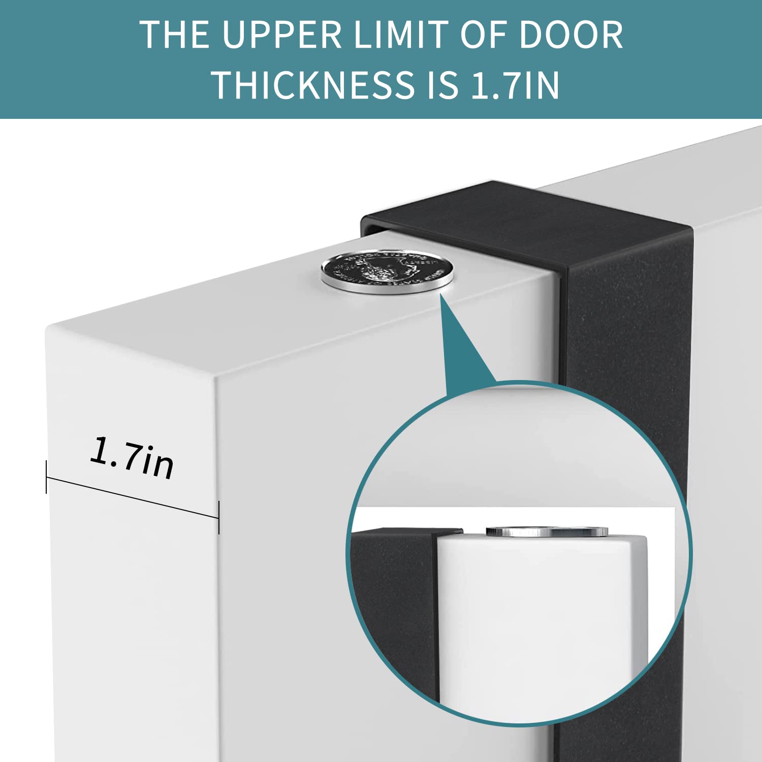 YINMIT Türhaken Organizer, über der Tür Handtuchhalter für Badezimmer, über Tür Holzbügel mit 5 Metallhaken, zum Aufhängen von Kleidung, Hüten, Wohnzimmer, Schlafzimmer