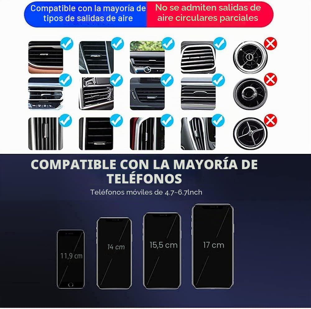 Q3 15W Sensor Inteligente Cargador Magnético para Automóvil Cargador Inalámbrico de Detección Inteligente Brazo de Sujeción Automático Pivote para la Serie (Azul)