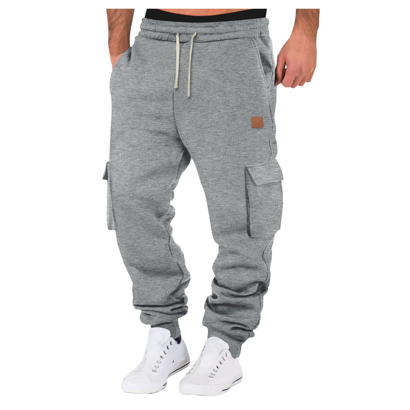 Pantalon De Jogging Baggy Homme - Coton Léger, Taille Élastique, Jambes Larges, Avec Poches Et Cordon